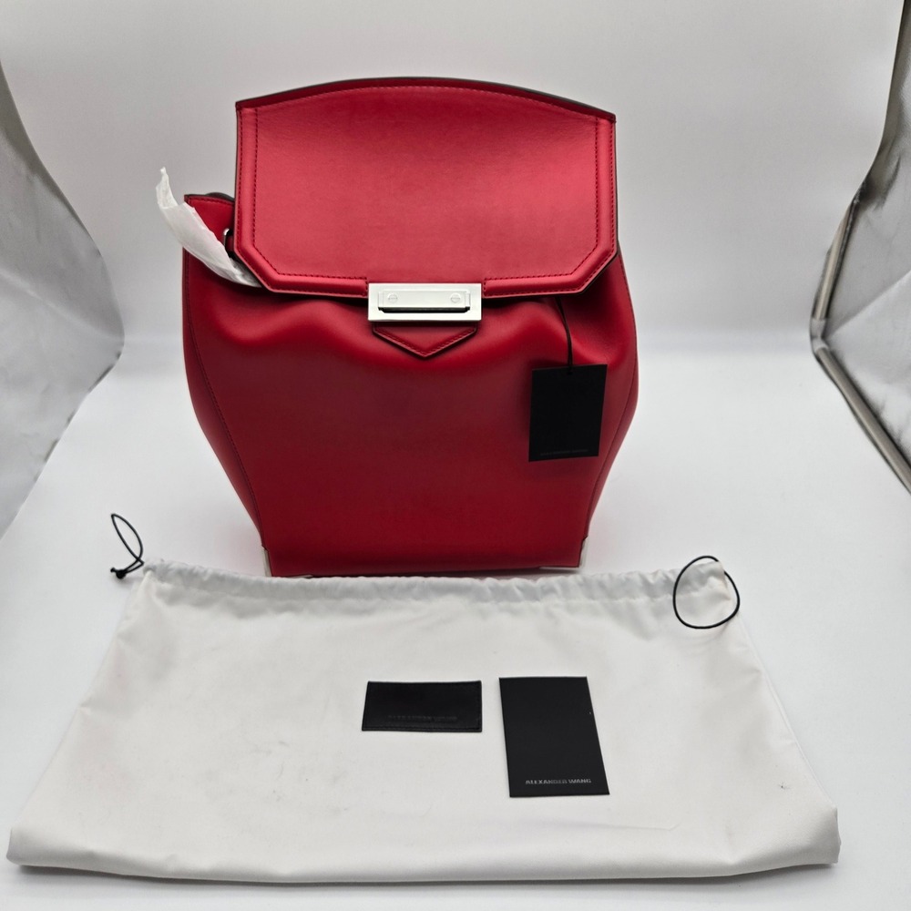 NWT Alexander Wang Womens Red Attica Soft Leather Backpack OS